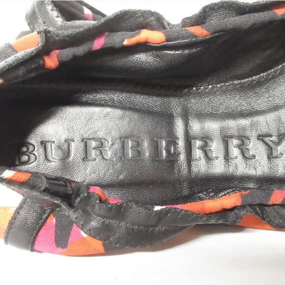 authentic BURBERRY size 36 cloth/leather FLATS - Picture 7 of 14